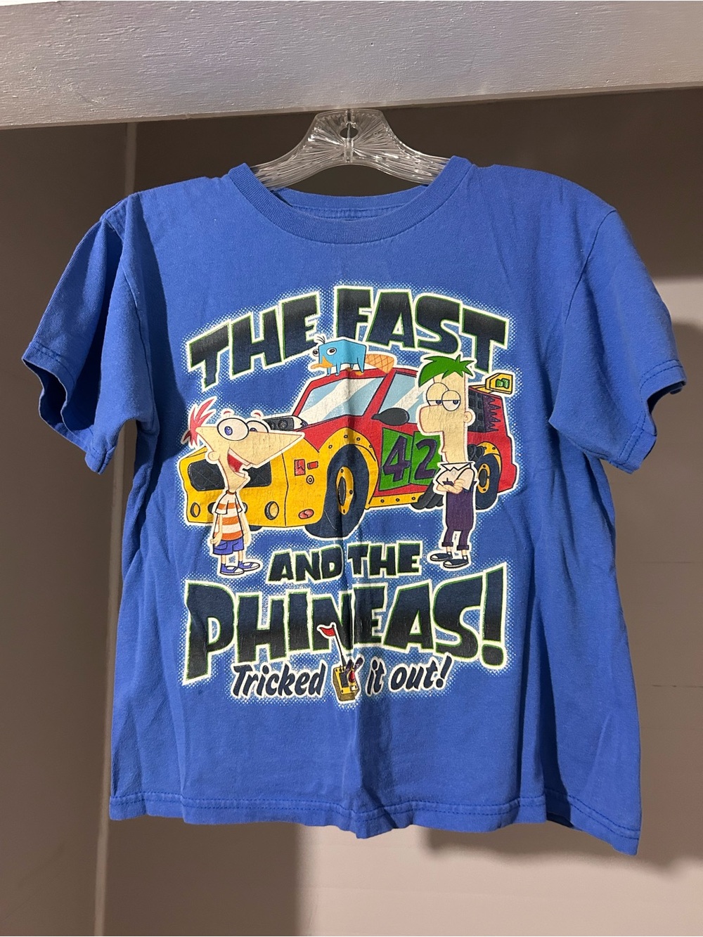 Disney Blue Phineas & Ferb 'The Fast and the Phineas' Graphic Tee
